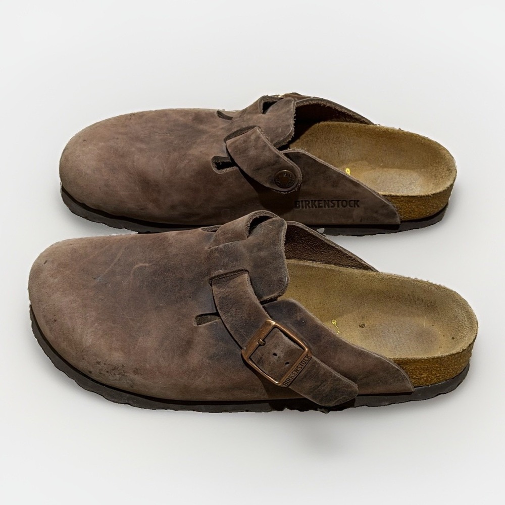 Birkenstock Boston Oiled Leather Clogs Brown EU 37 Narrow Womens